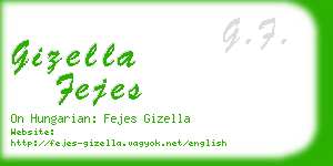 gizella fejes business card